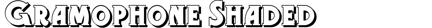Gramophone Shaded Font preview