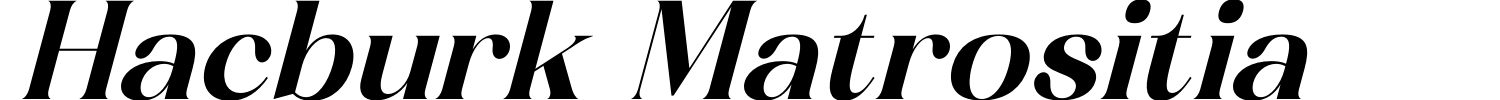 Hacburk Matrositia Font preview
