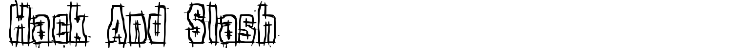 Hack And Slash Font preview
