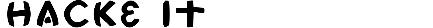 Hacke It Font preview