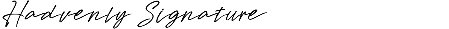 Hadvenly Signature Font preview