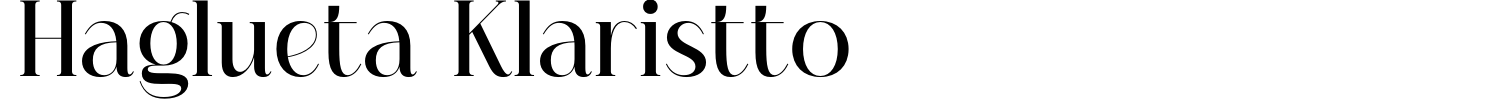 Haglueta Klaristto Font preview