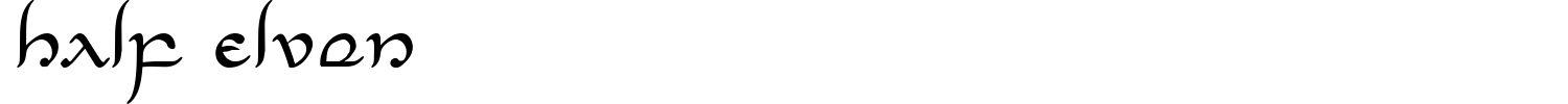 Half Elven Font preview