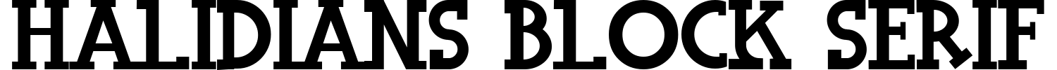 Halidians Block Serif Font preview