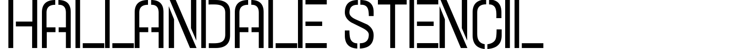 Hallandale Stencil Font preview