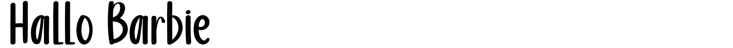 Hallo Barbie Font preview
