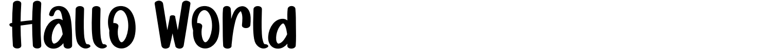 Hallo World Font preview