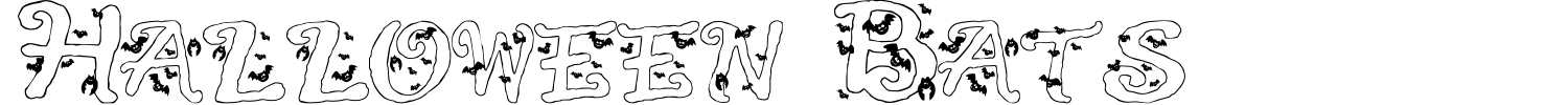 Halloween Bats Font preview