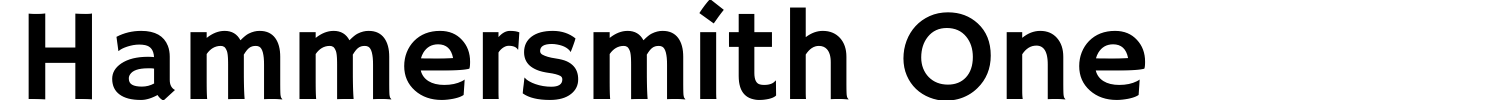 Hammersmith One Font preview