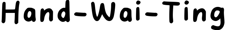 Hand-Wai-Ting Font preview