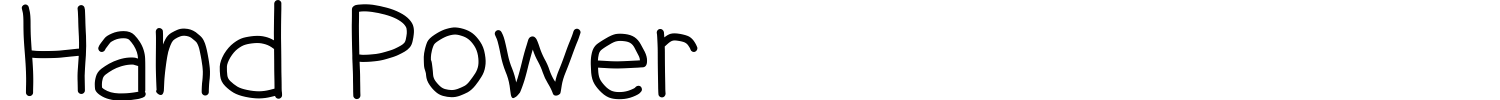 Hand Power Font preview