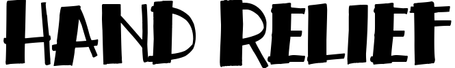 Hand Relief Font preview