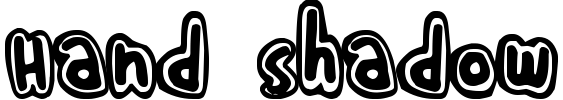 Hand Shadow Font preview