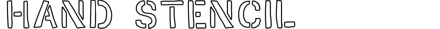 Hand Stencil Font preview