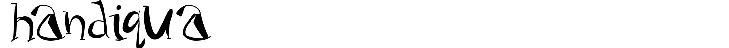 Handiqua Font preview