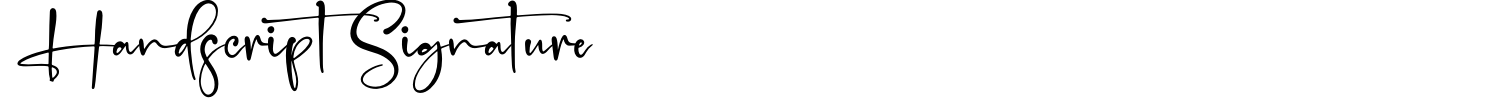 Handscript Signature Font preview