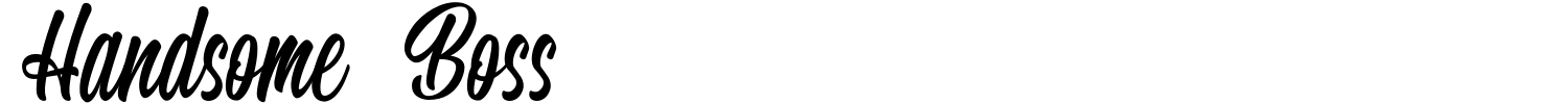 Handsome Boss Font preview