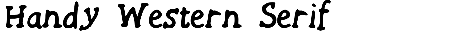 Handy Western Serif Font preview
