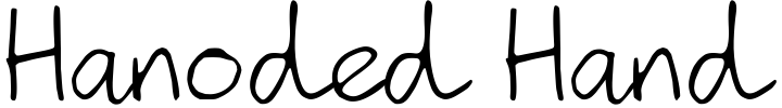 Hanoded Hand Font preview