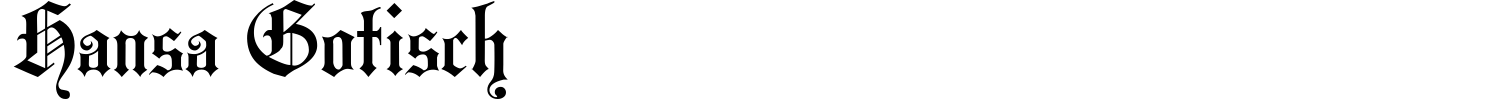 Hansa Gotisch Font preview