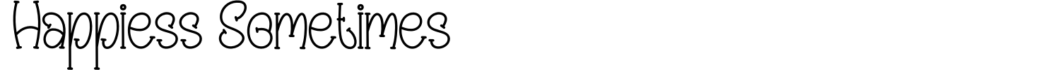 Happiess Sometimes Font preview