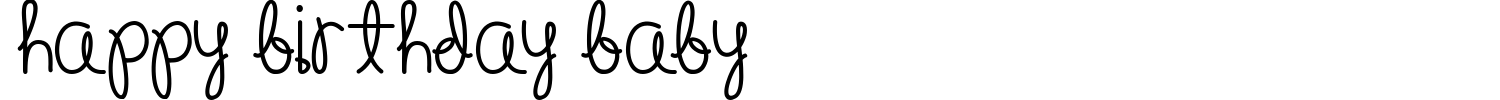 Happy Birthday Baby Font preview