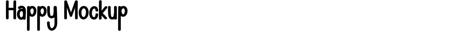 Happy Mockup Font preview