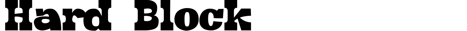 Hard Block Font preview