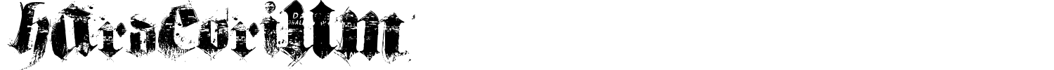 Hardcorium Font preview
