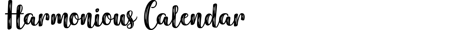Harmonious Calendar Font preview