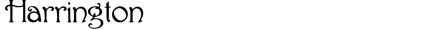Harrington Font preview