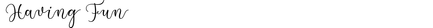 Having Fun Font preview