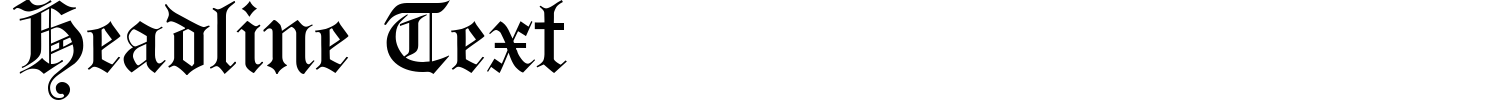 Headline Text Font preview