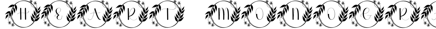 Heart Monogram Font preview