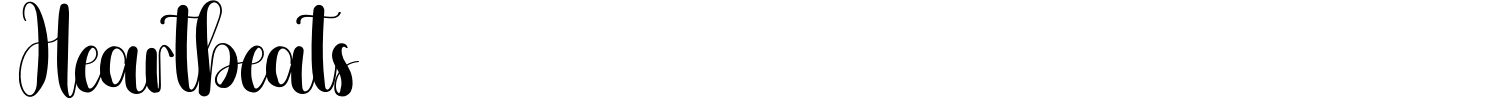 Heartbeats Font preview