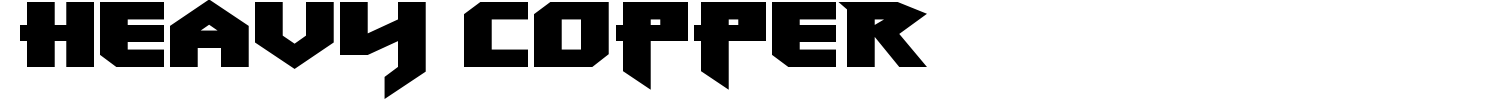 Heavy Copper Font preview
