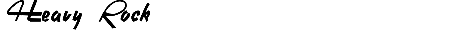 Heavy Rock Font preview