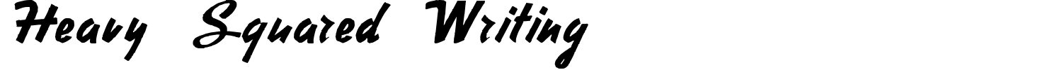 Heavy Squared Writing Font preview