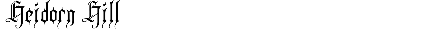 Heidorn Hill Font preview