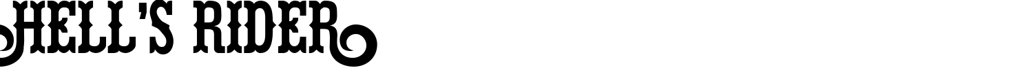 Hell's Rider Font preview