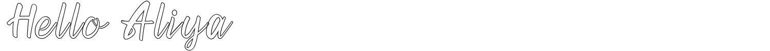 Hello Aliya Font preview