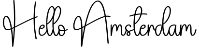 Hello Amsterdam Font preview