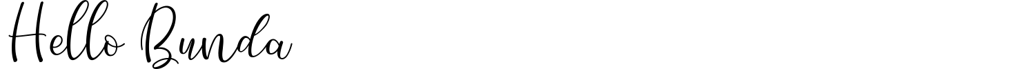 Hello Bunda Font preview