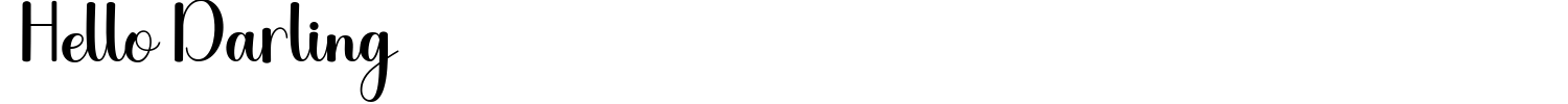 Hello Darling Font preview
