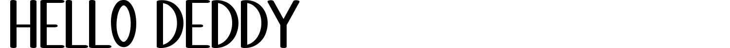 Hello Deddy Font preview