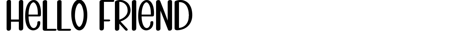 Hello Friend Font preview