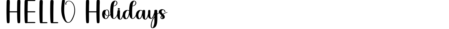 Hello Holidays Font preview