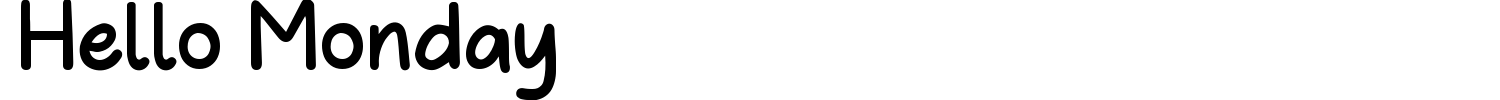 Hello Monday Font preview