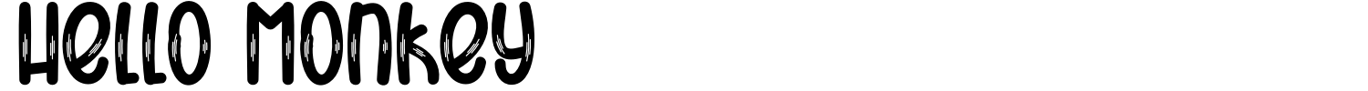 Hello Monkey Font preview