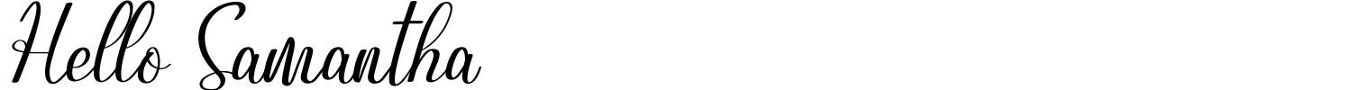 Hello Samantha Font preview